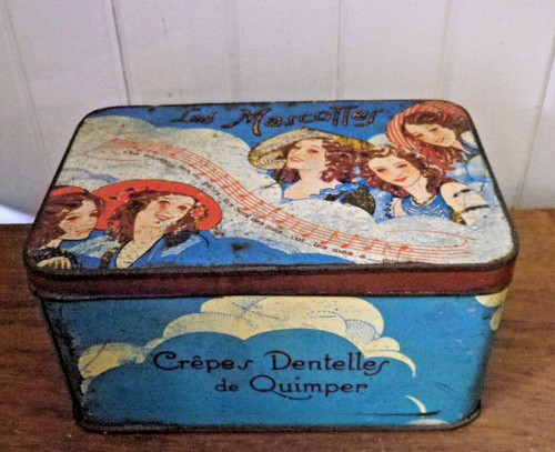 Ancienne boite tole crepes - boite,
